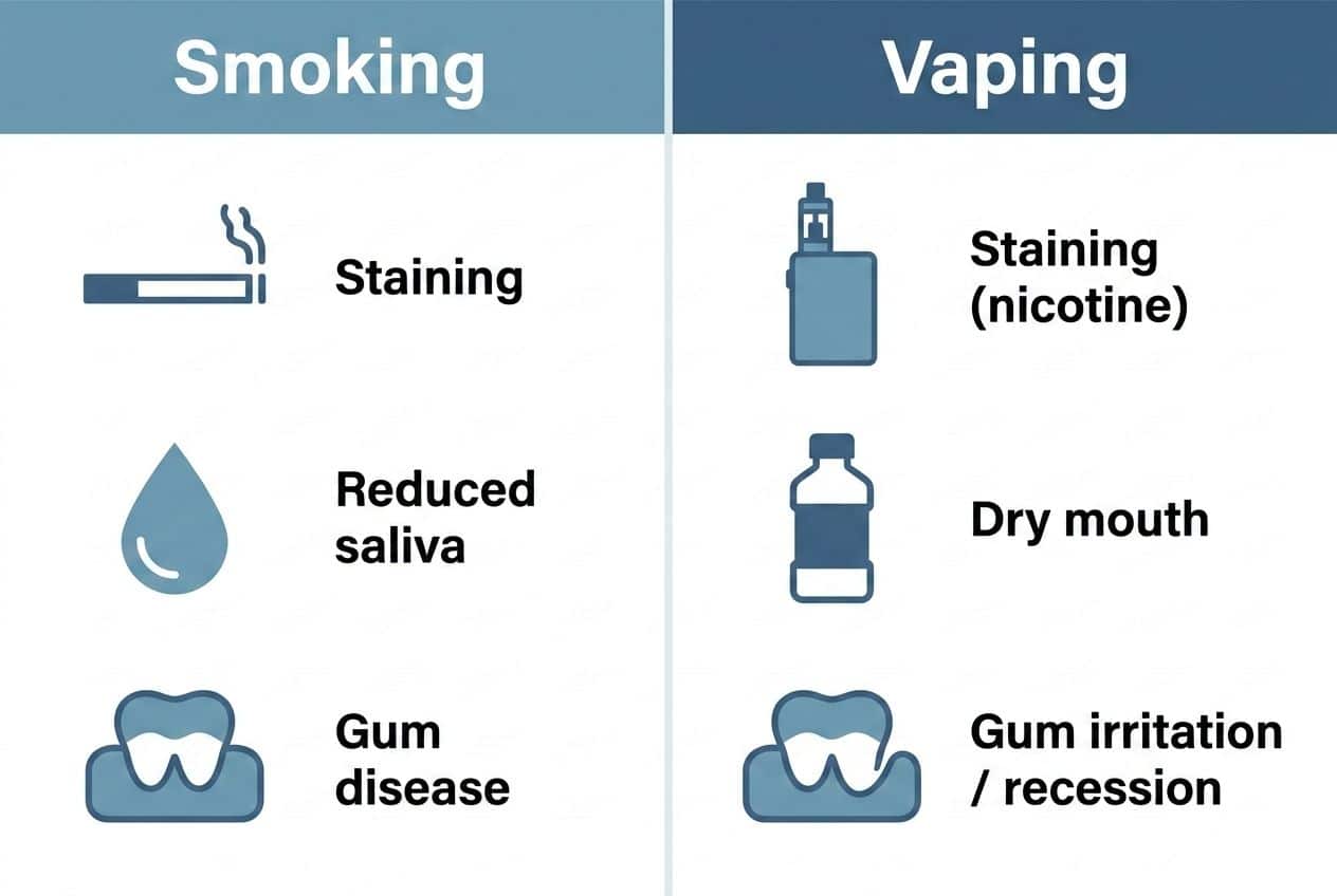 Key Differences Between Smoking and Vaping in Terms of Oral Health